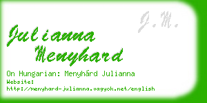 julianna menyhard business card