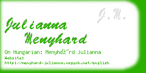 julianna menyhard business card